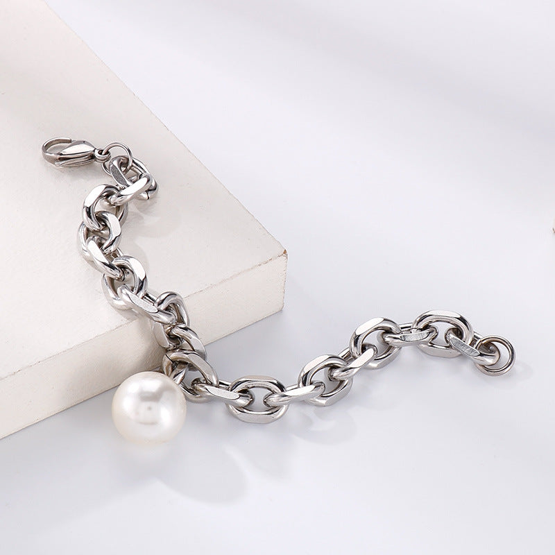 Fashion Stainless Steel Accessories Beads Women's Summer Bracelet