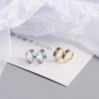 Fashion Geometric Plating Gem Earrings Ear Studs