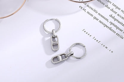 European And American Stainless Steel Chain Earrings Wholesale