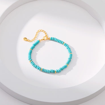 Retro Geometric Copper Plating Turquoise Bracelets