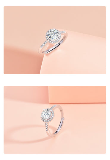 Simple Style Geometric Copper Plating Inlay Zircon Open Rings