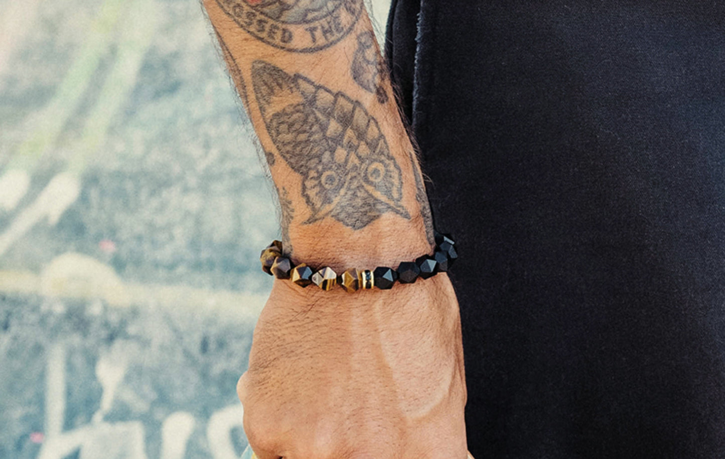 Fashion Geometric Agate Beaded Men's Bracelets 1 Piece