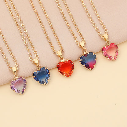 Fashion Multicolor Heart-shape Necklace