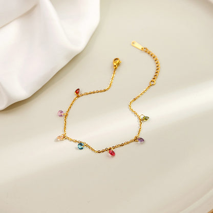 Simple Style Commute Flower Stainless Steel Plating Gold Plated Bracelets