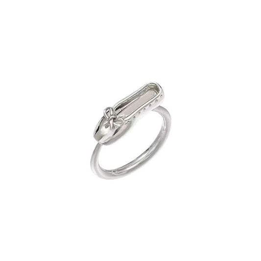 Sterling Silver IG Style Simple Style Shoe Carving Open Rings