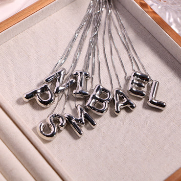 Vintage Style Letter Copper Plating Pendant Necklace