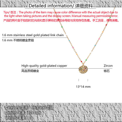 Wholesale Jewelry Devil's Eye Zircon Pendant Stainless Steel Necklace Gooddiy