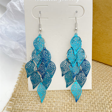 Original Design Leaves Metal Women's Drop Earrings