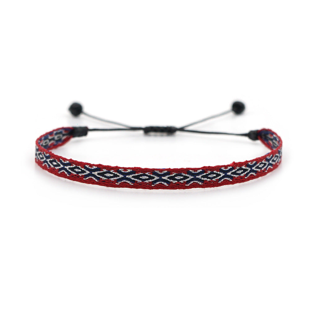 Wholesale Ethnic Style Plaid Adjustable Bracelet Gooddiy