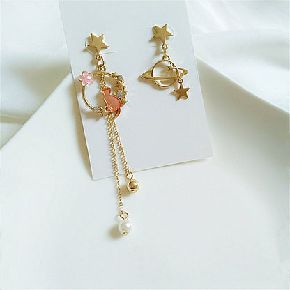 1 Pair Retro Star Alloy Inlay Rhinestones Women's Drop Earrings