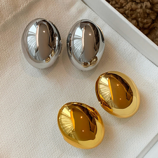 1 Pair IG Style Oval Plating Alloy Earrings