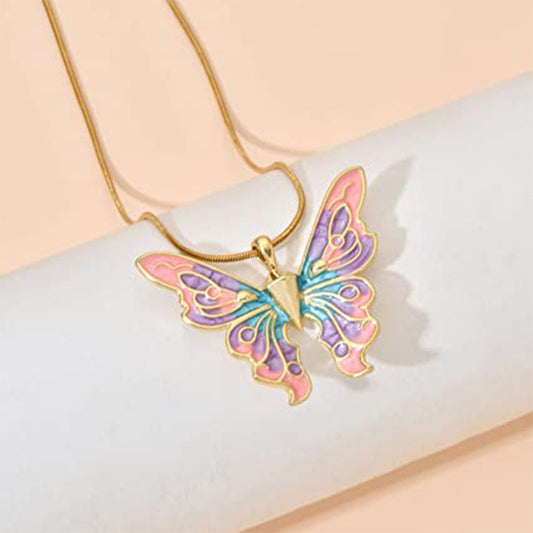 Sweet Butterfly Alloy Plating Women's Pendant Necklace