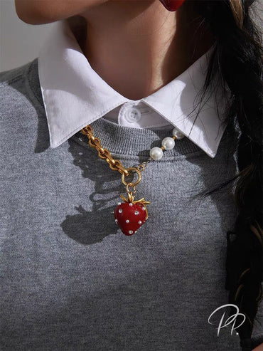 Casual Cute Heart Shape Imitation Pearl Alloy Plating Women's Earrings Necklace