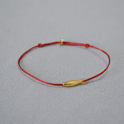 Simple Style Fish Silk Thread Copper Braid Women's Bracelets