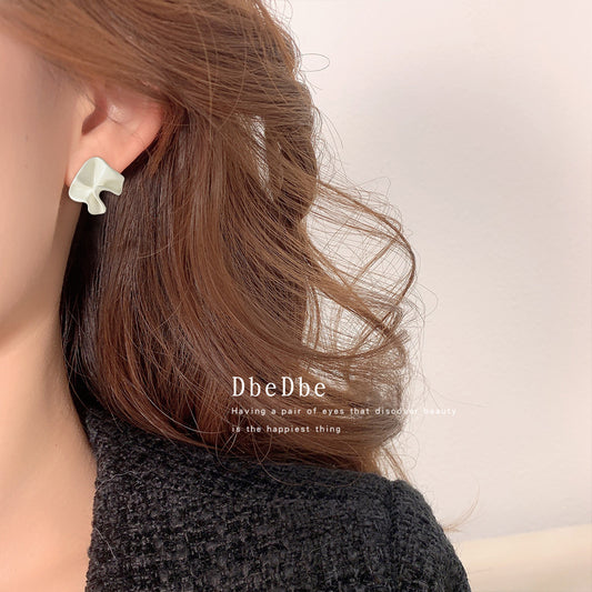 Ins Style Korean Style Geometric Metal Irregular Stoving Varnish Women's Ear Clips