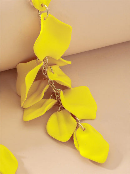 Flower Plating Alloy No Inlaid Earrings