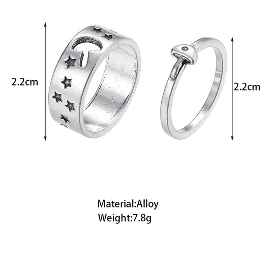 European And American Mushroom Inlaid Ring 2-piece Ring Wholesale