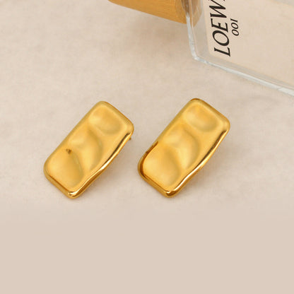 1 Pair Simple Style Geometric Irregular Stainless Steel Ear Studs