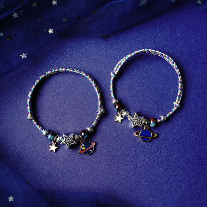 1 Pair Fashion Star Moon Alloy Handmade Unisex Bracelets