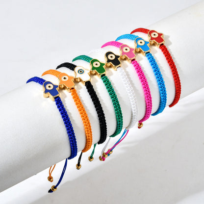 Casual Palm Alloy Rope Enamel Plating Women's Bracelets