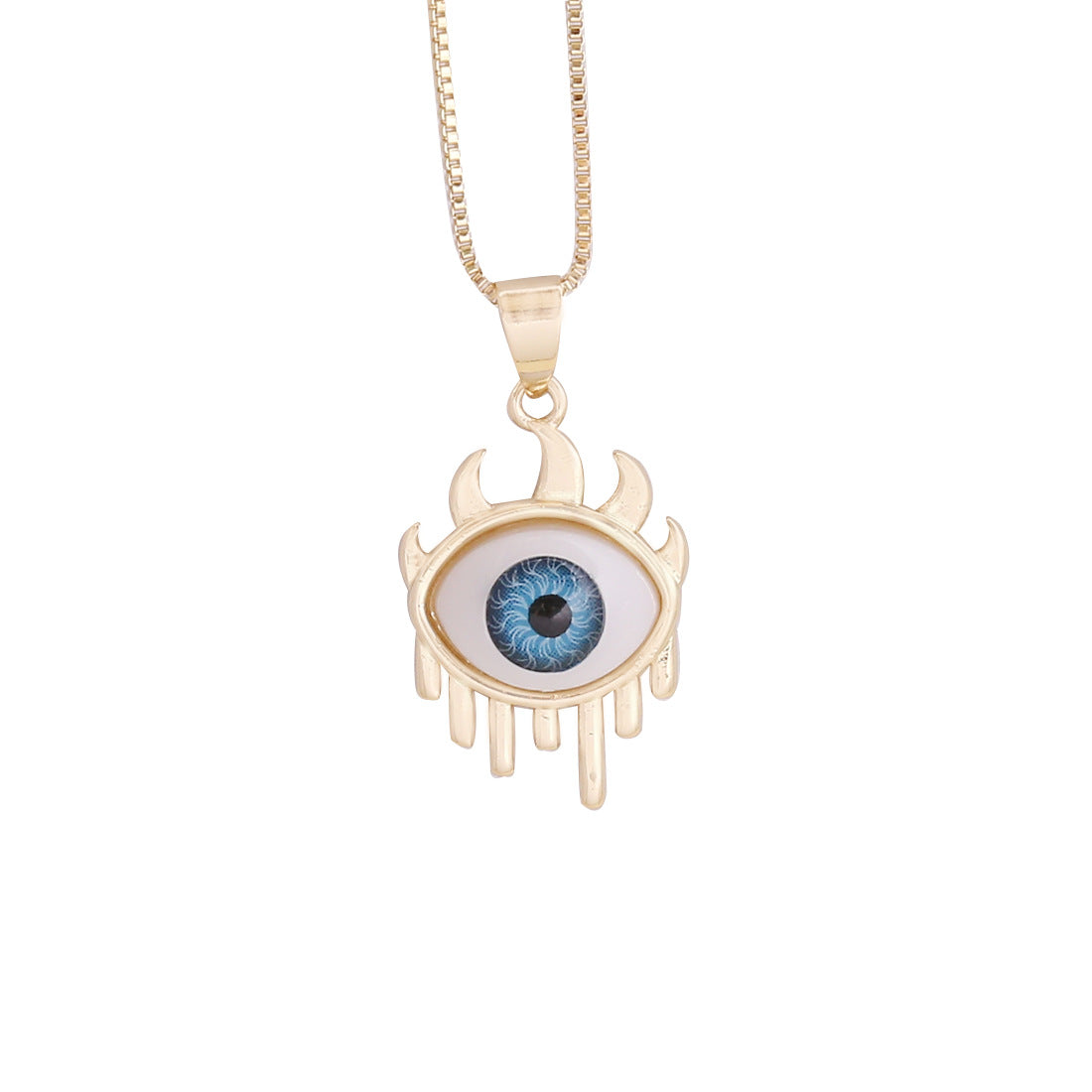 European And American Cross-border Palm Love Demon Eye Pendant Personalized Necklace