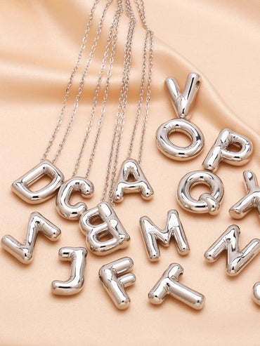 Copper Simple Style Letter Plating Necklace