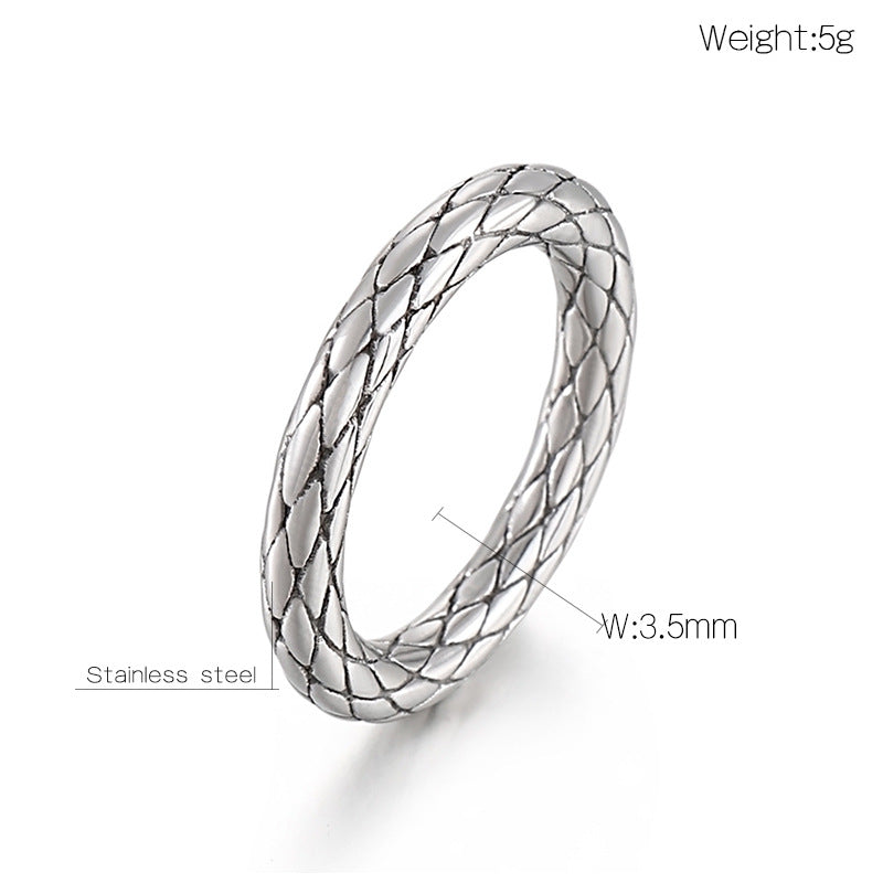 New Design Fashion Popular Ring Stainless Steel Lattice Ring