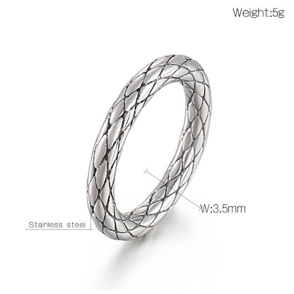 New Design Fashion Popular Ring Stainless Steel Lattice Ring