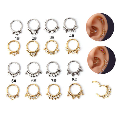 Ethnic Style Geometric Stainless Steel Plating Nose Ring