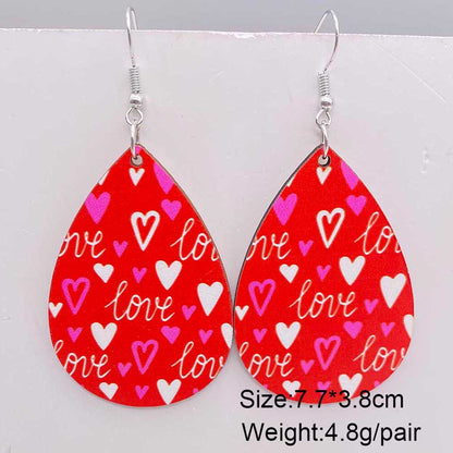 1 Pair Elegant Streetwear Geometric Letter Wood Earrings