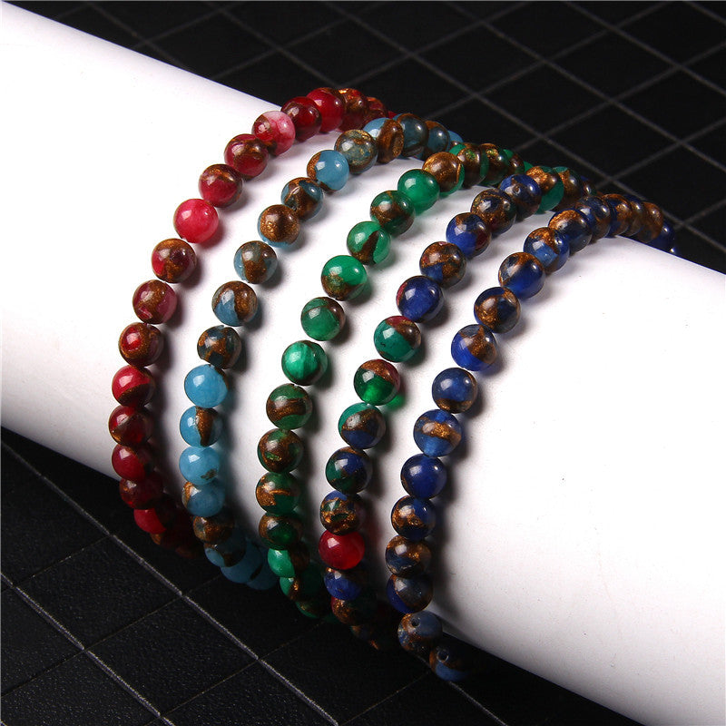 Fashion Solid Color Natural Stone Beaded Bracelets