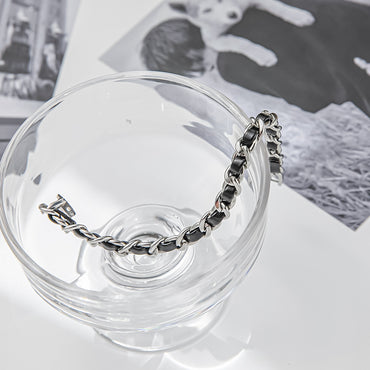 1 Piece 2 Pieces Original Design Titanium Steel Unisex Bracelets Necklace Jewelry Set