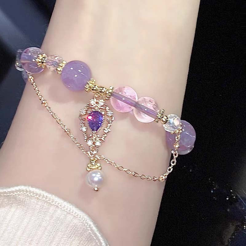 Sweet Color Block Water Droplets Alloy Wholesale Bracelets