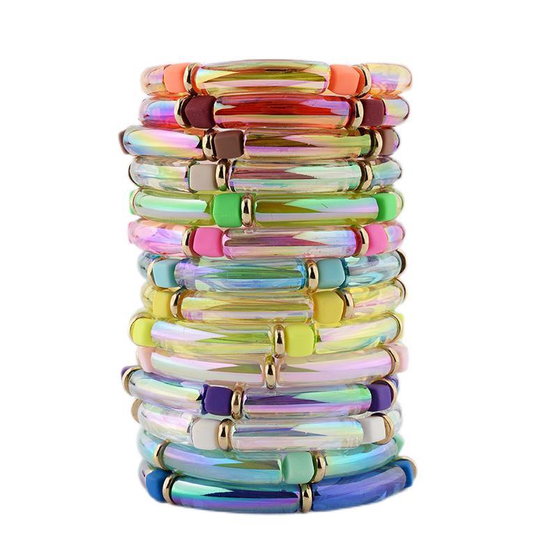 1 Piece Novelty Colorful Arylic Plating Women's Bangle