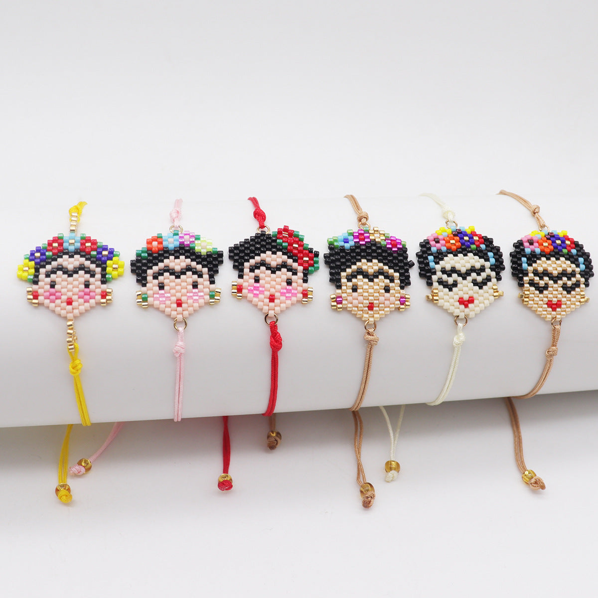 Cute Cartoon Character Glass Handmade Women's Bracelets