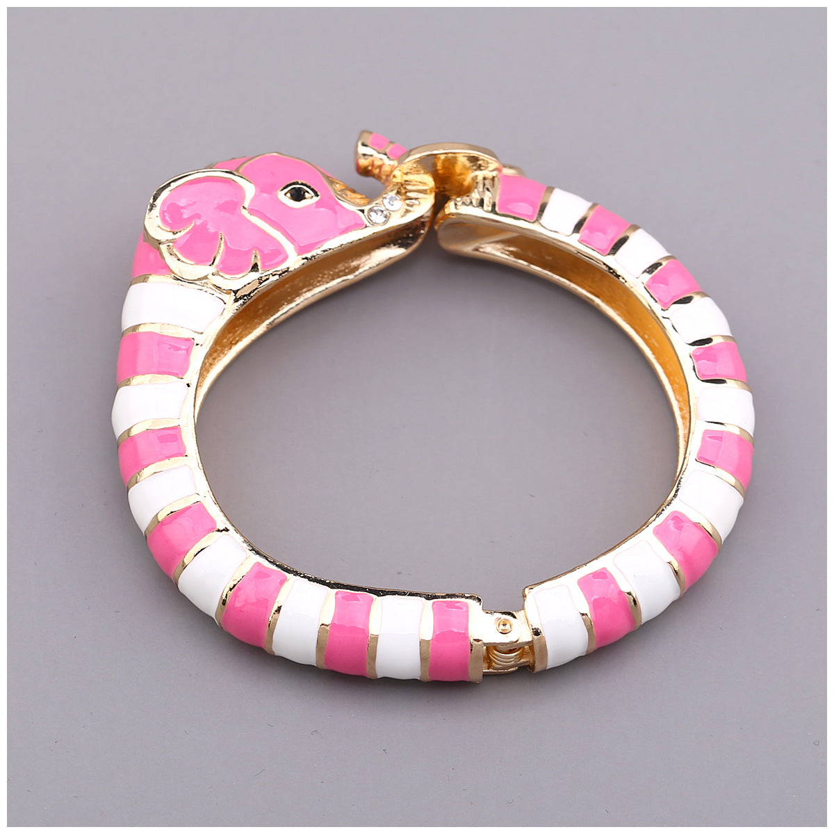 Elegant Streetwear Animal Alloy Enamel Inlay Artificial Diamond Women's Bangle