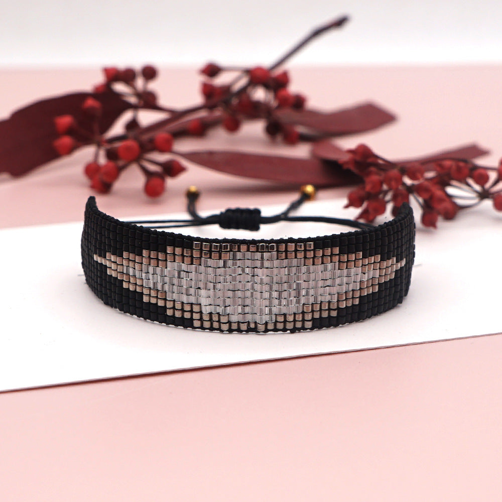 Geometric Miyuki Beads Handmade Woven Ethnic Style Wide Bracelet Wholesale Jewelry Gooddiy