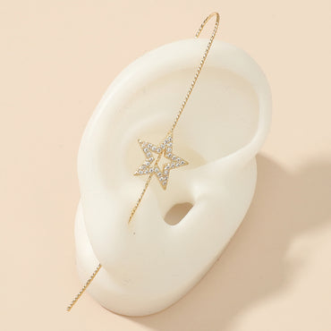 Fashion Fish Flower Zircon Ear Clip