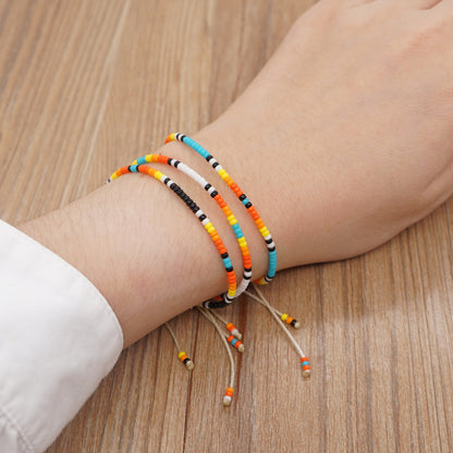 Ethnic Style Multicolor Glass Beaded Women's Bracelets 1 Piece