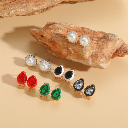 TikTok's popular exquisite personality teardrop type French retro earrings are small and unique, and versatile temperament earrings and earrings