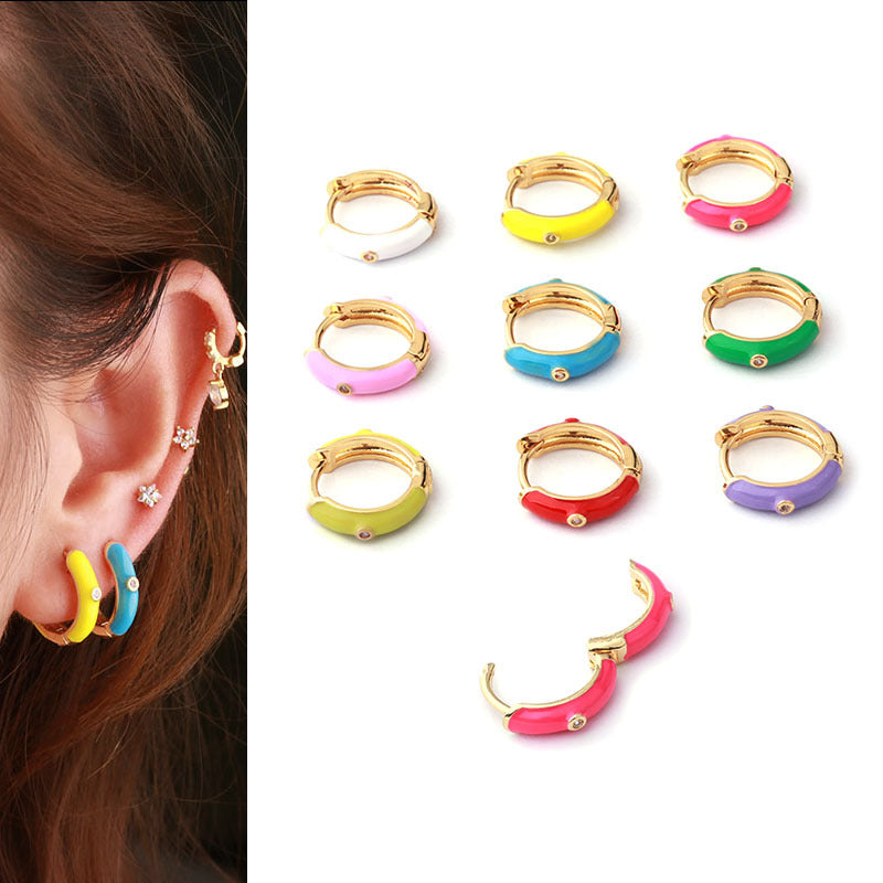Wholesale Jewelry Candy Color Dripping Earrings Gooddiy