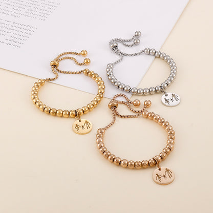 Fashion Human Titanium Steel Plating Bracelets