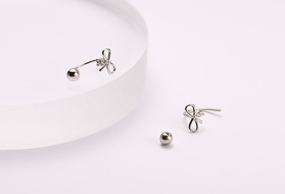 1 Piece Sweet Simple Style Bow Knot Plating Inlay Copper Zircon Ear Studs