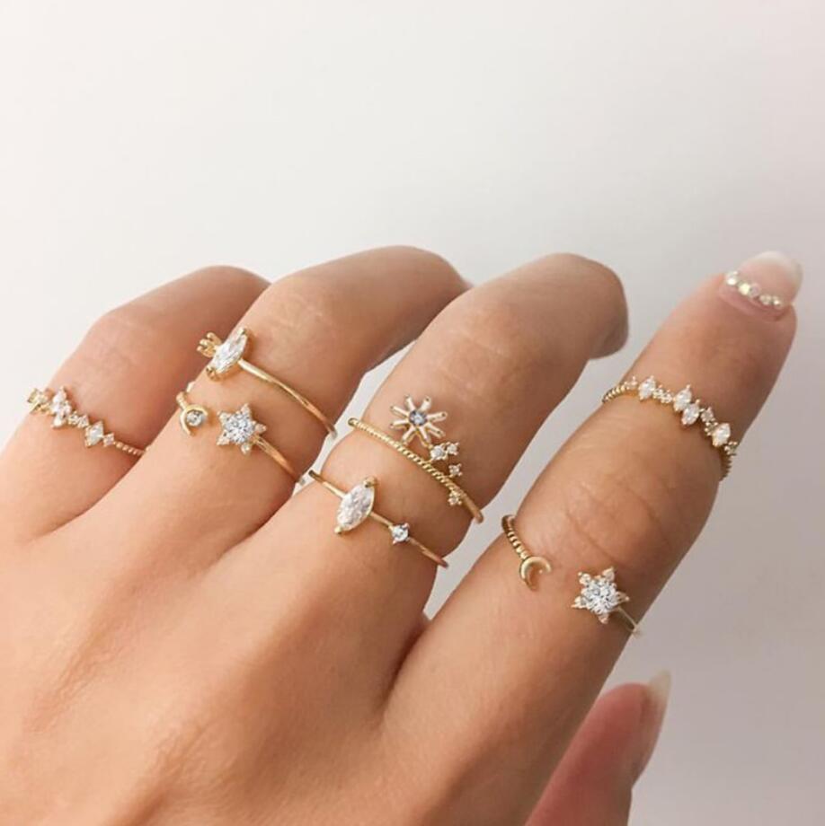 Simple Style Geometric Alloy Plating Rhinestones Women's