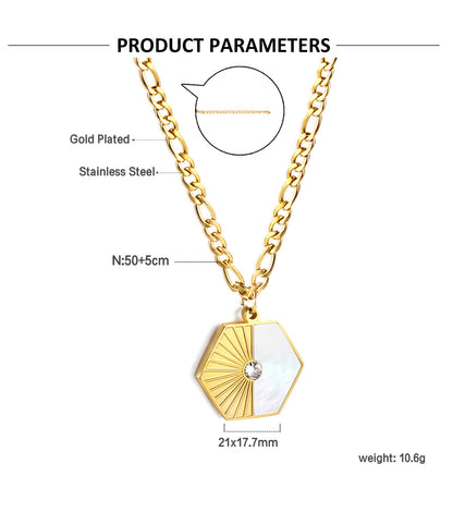 Simple Style Heart Shape Stainless Steel Titanium Steel Plating Gold Plated Pendant Necklace