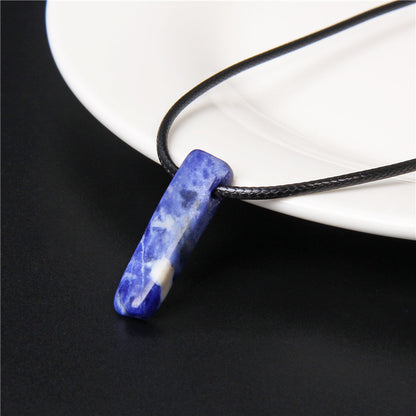 Simple Style Marble Pu Leather Unisex Pendant Necklace 1 Piece