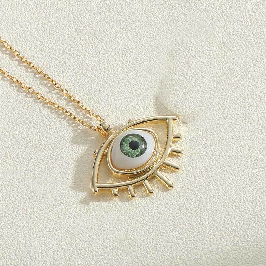 European and American hot selling oil drops, love devil's eye pendant, neck chain, clavicle chain,  fashion versatile necklace necklace