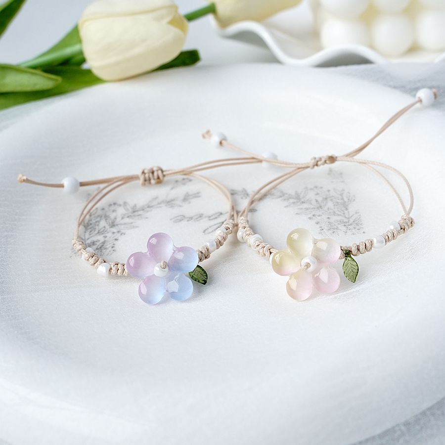 Simple Style Flower Natural Stone Flowers Bracelets