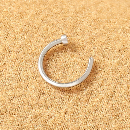 Fashion New Personality Exaggerated Stainless Steel False Nose Ring C-shaped Nose Nail Jewelry