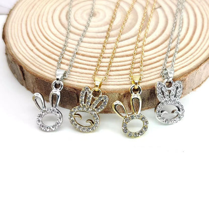 1 Piece Fashion Rabbit Alloy Plating Rhinestones Women's Pendant Necklace